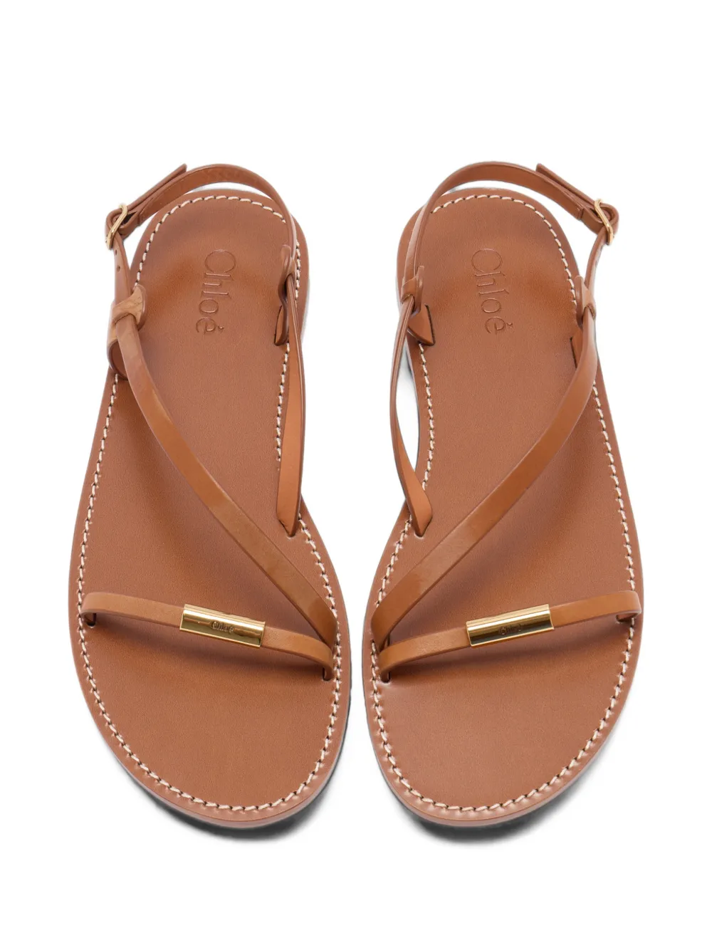 Coach Matilda logo-plaque buckled sandals Bruin