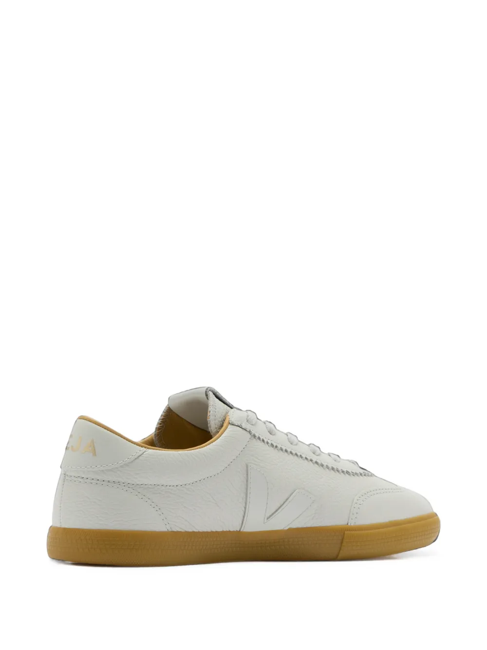 VEJA logo-patch organic leather sneakers Grijs