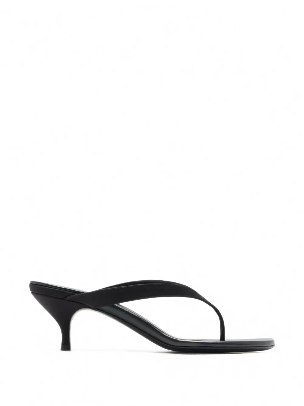 Miu Miu Kitten-heel Thong Sandals In Black