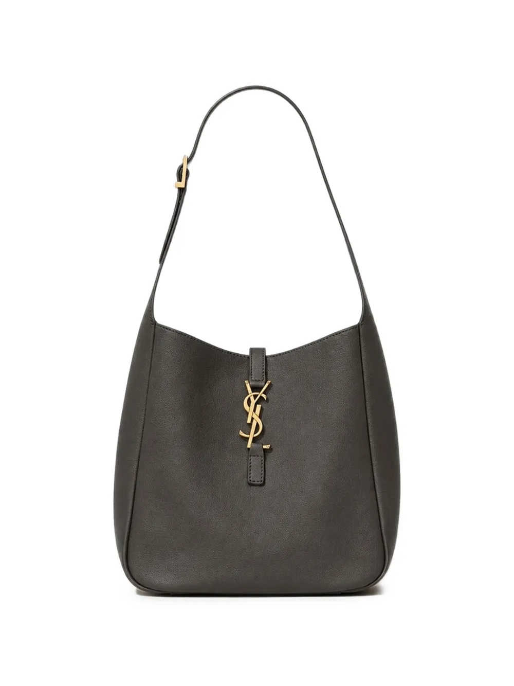 Saint Laurent Le 5 À 7 Supple Small In Grained Leather In White