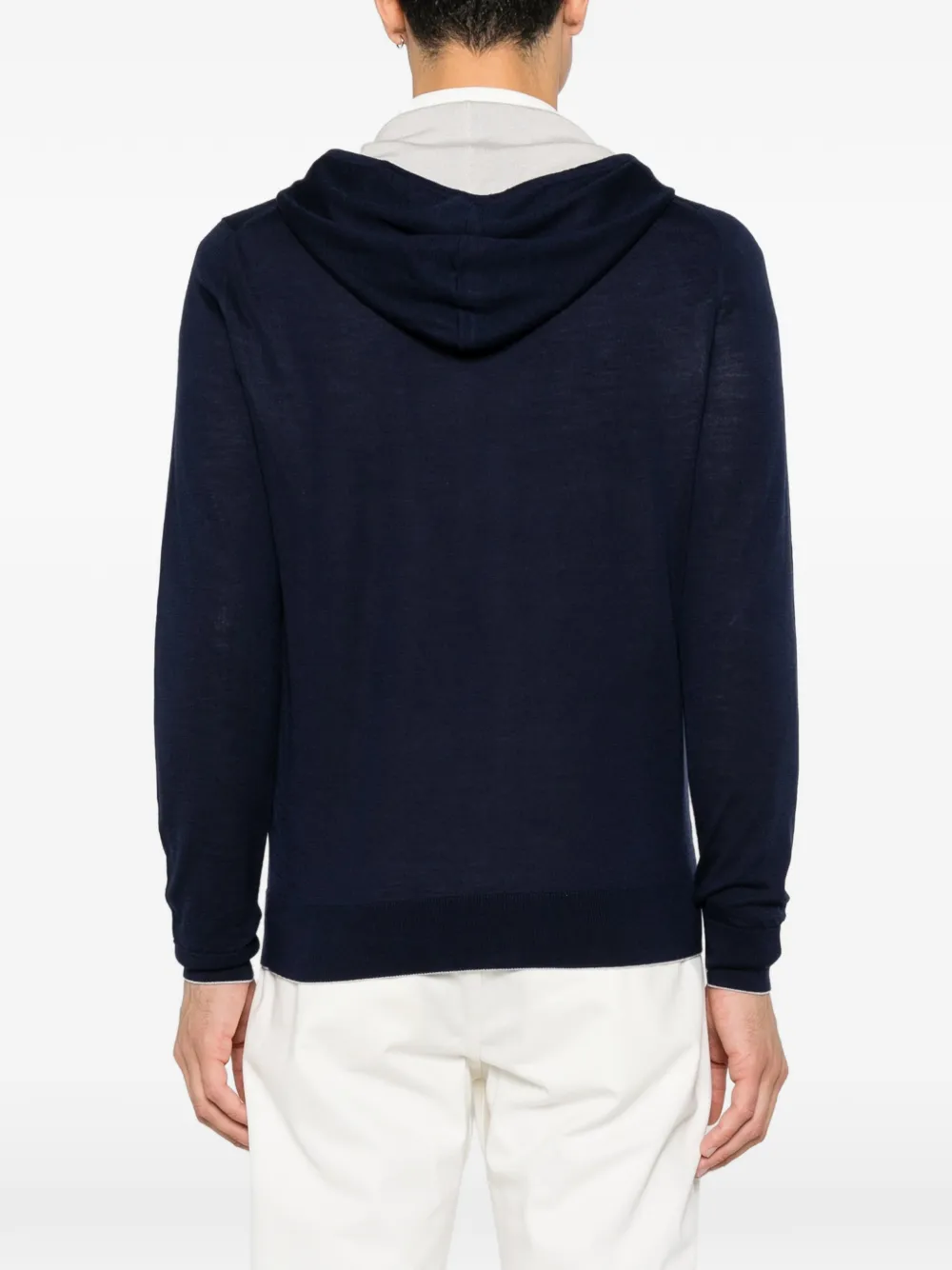 Eleventy Hoodie met trekkoord Blauw