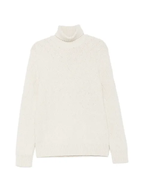 Eleventy diamond-pattern roll-neck sweater