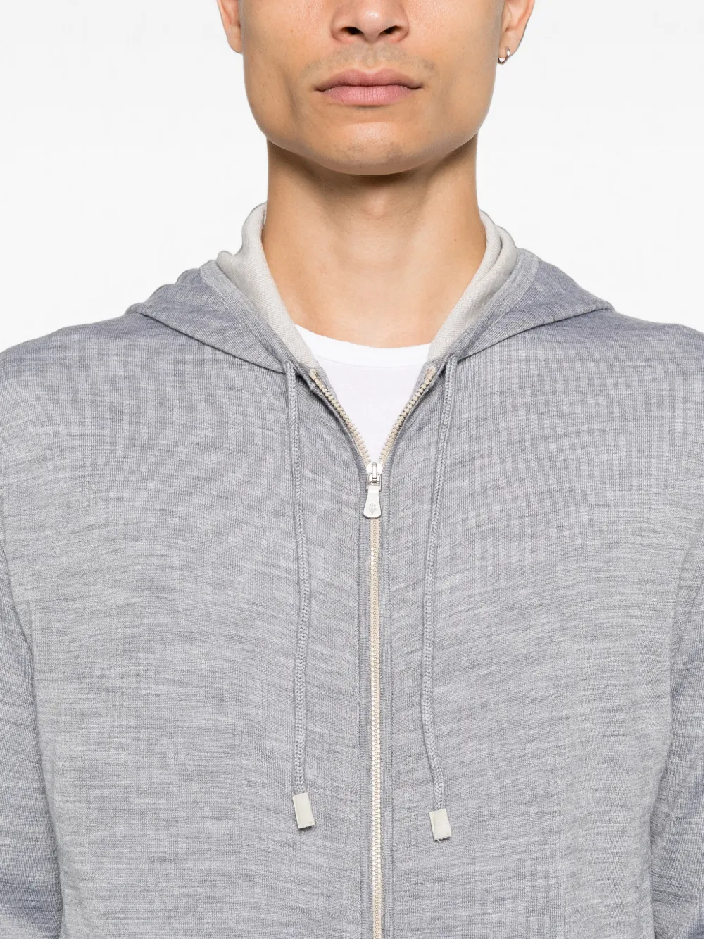 Eleventy Hoodie met rits Grijs