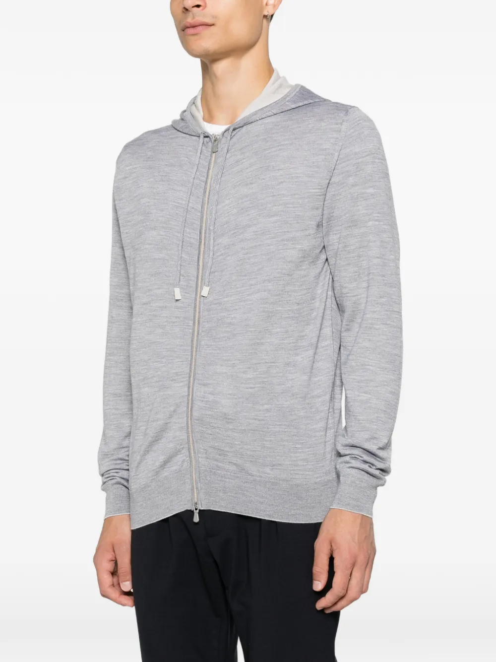 Eleventy Hoodie met rits Grijs