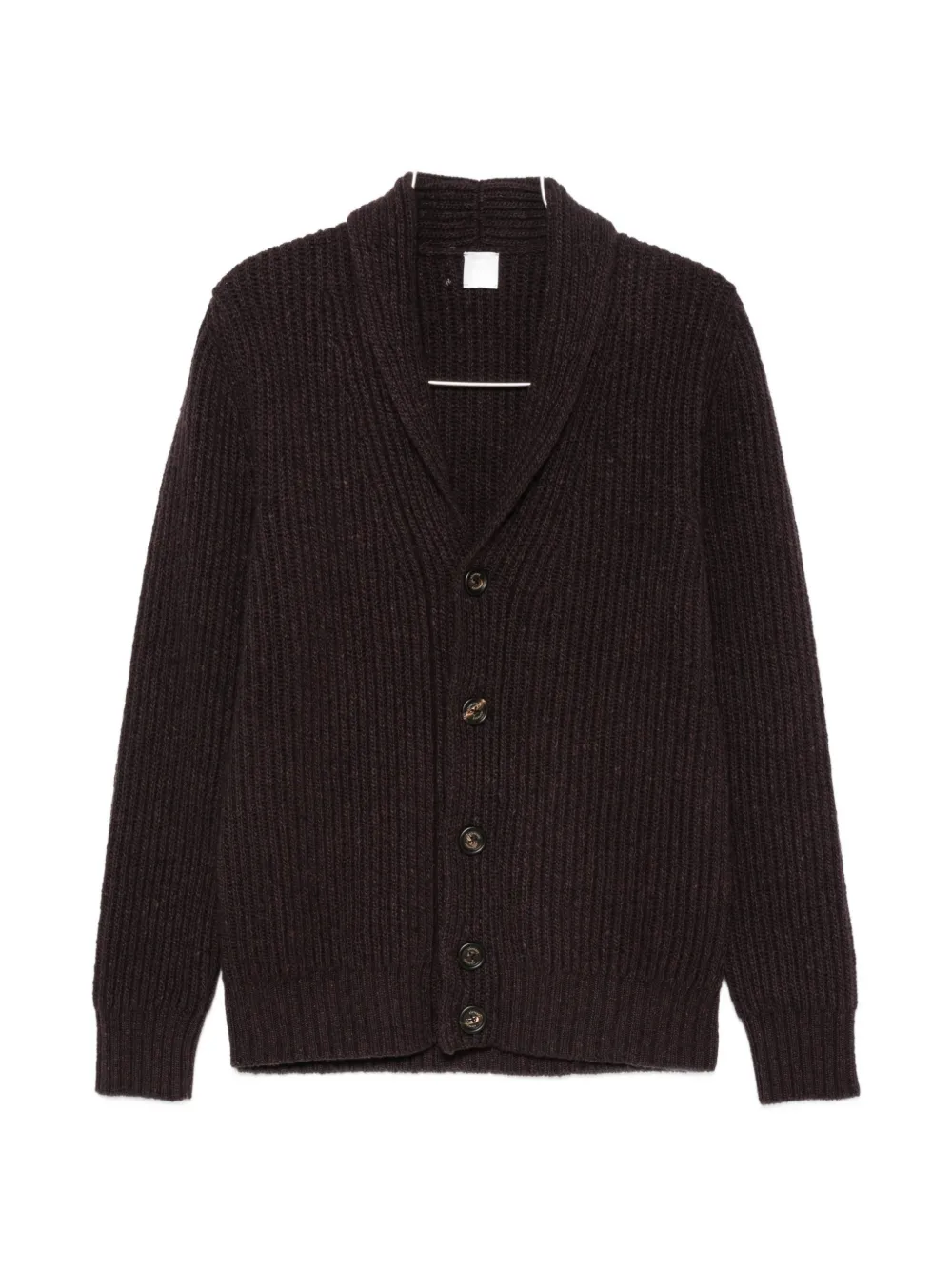 Eleventy ribbed-knit shawl-collar cardigan - Viola