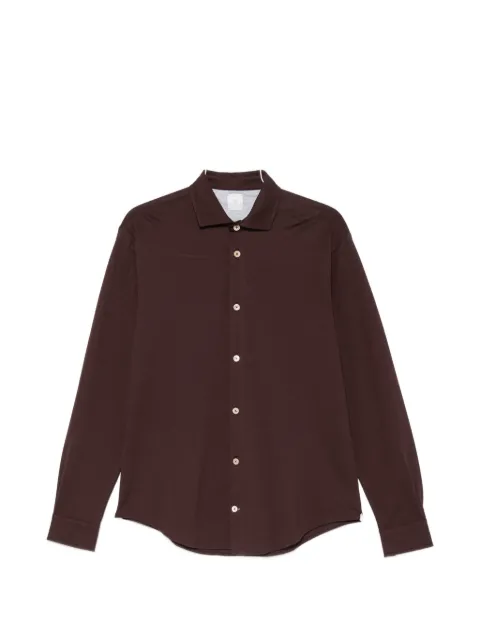 Eleventy pique-knit long-sleeve shirt
