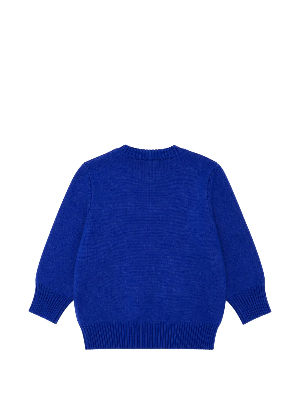 Diesel Kids Trui met knoopsluiting en logo-intarsia Blauw