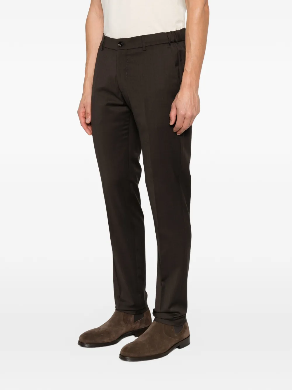 Berwich Geplooide pantalon Bruin