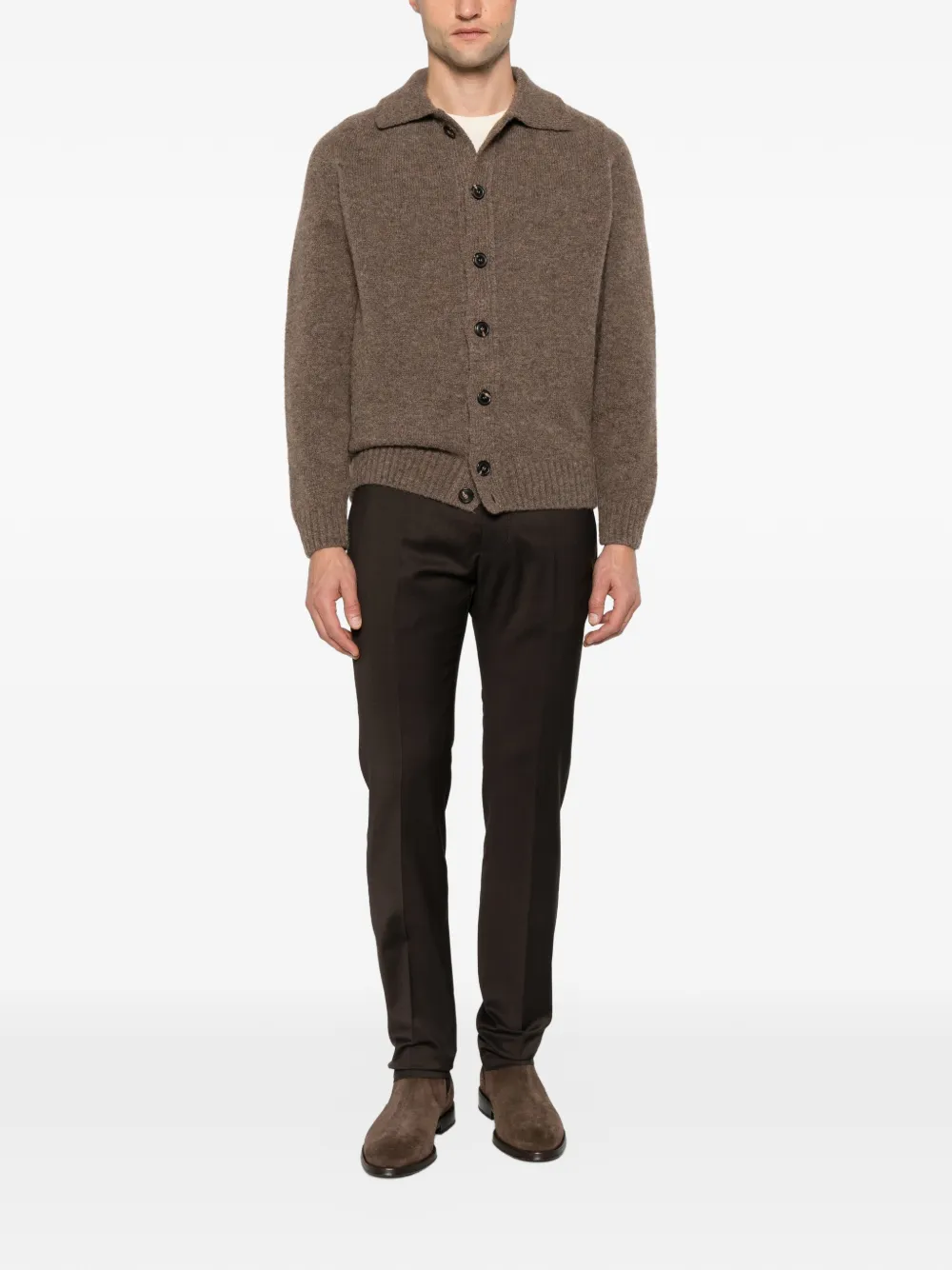 Berwich Geplooide pantalon Bruin