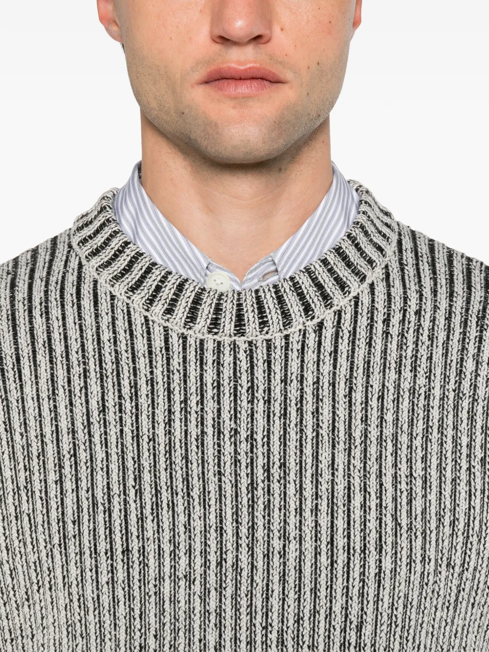 Rains Sapa ribbed-knit sweater Wit