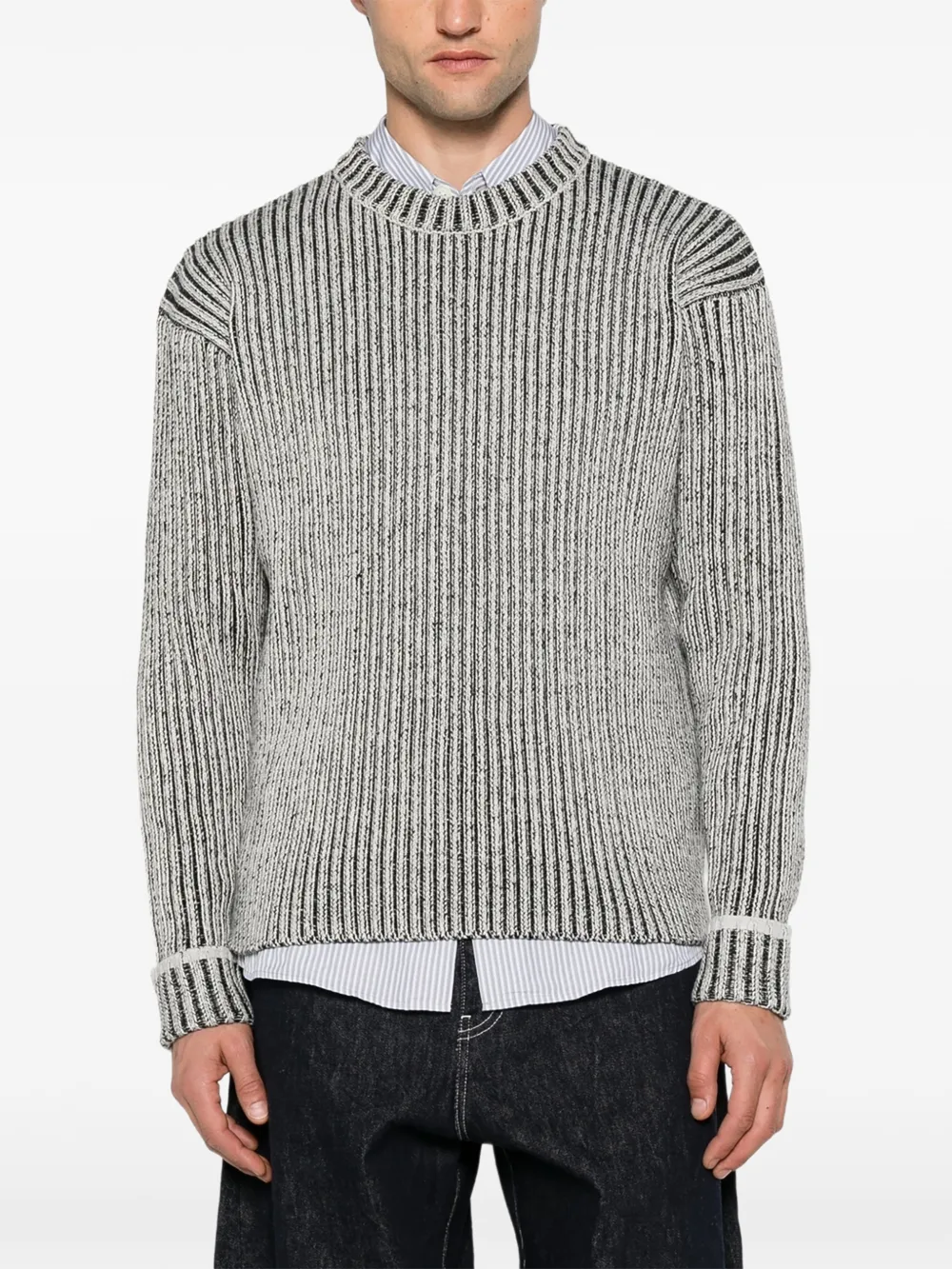 Rains Sapa ribbed-knit sweater Wit
