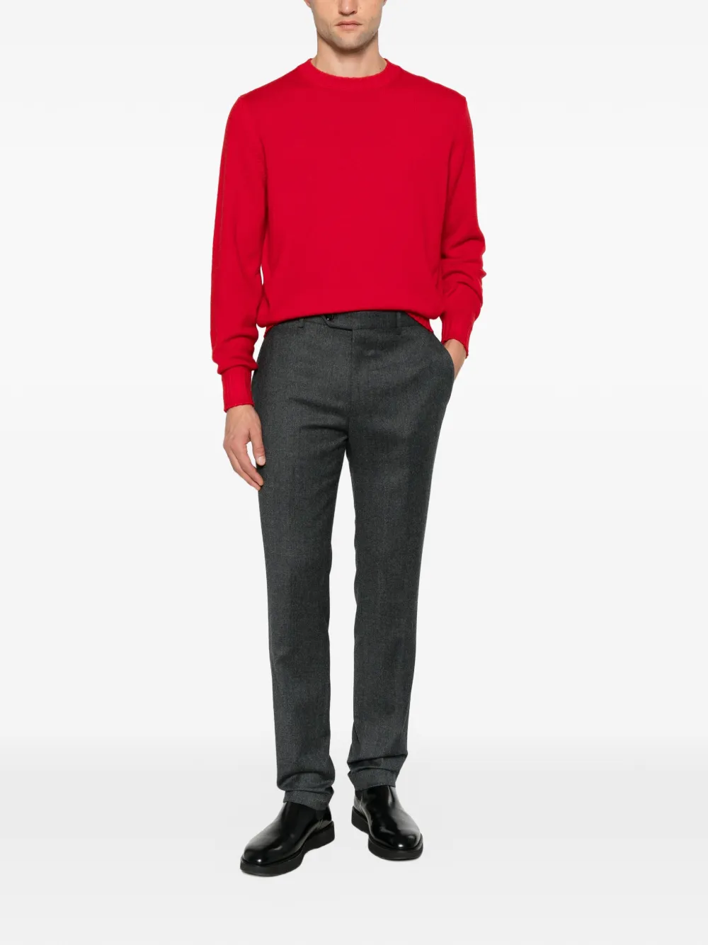 Berwich Geplooide pantalon Grijs