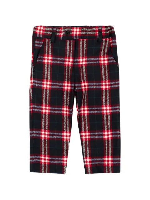 Patachou tartan-check chino pants