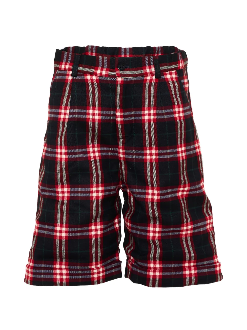 Patachou tartan-check cotton shorts - Blu