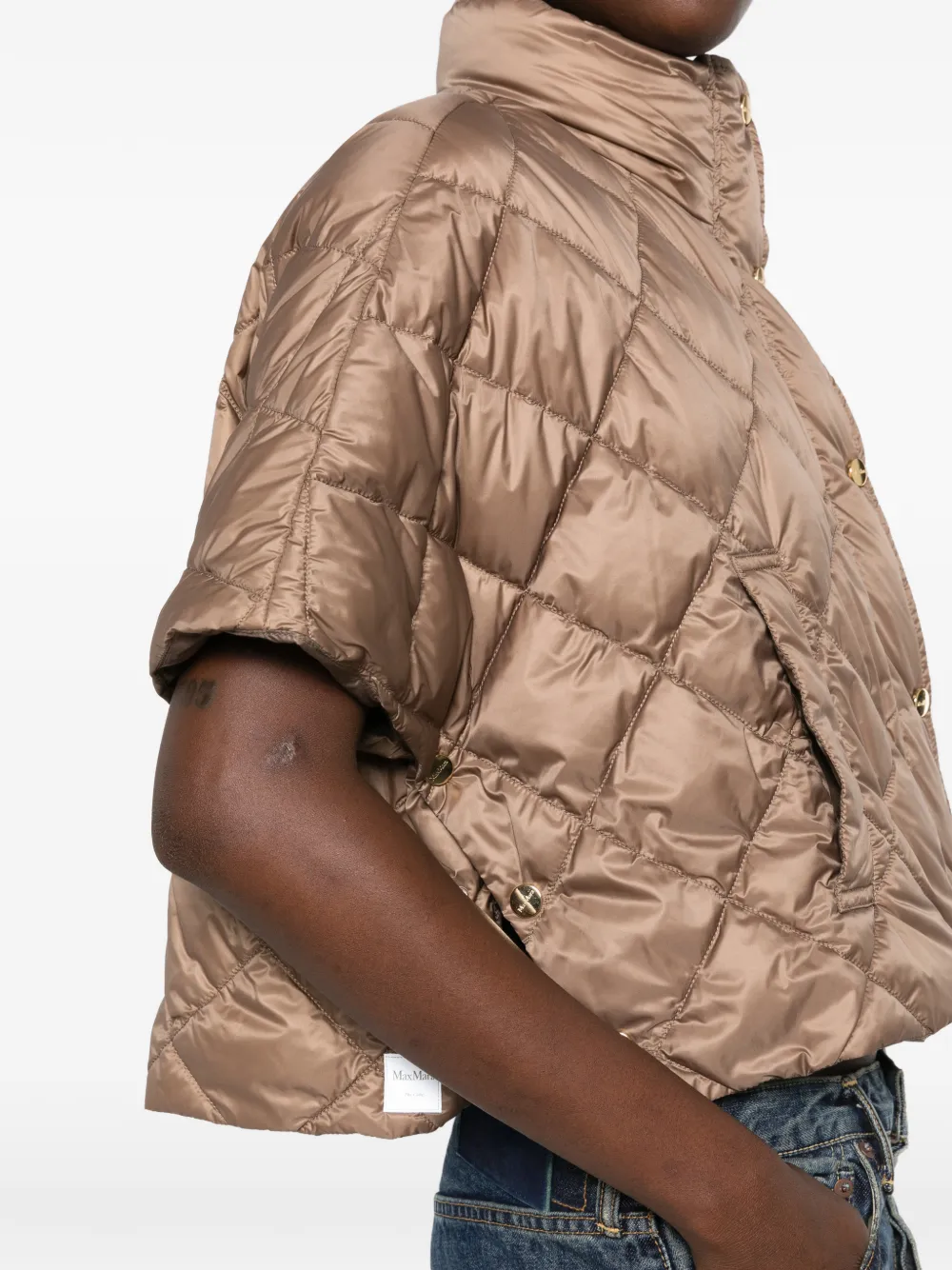 Max Mara Gewatteerde jack met korte mouwen Bruin
