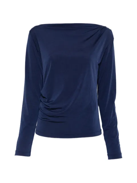 HOMAGE long-sleeve ruched top