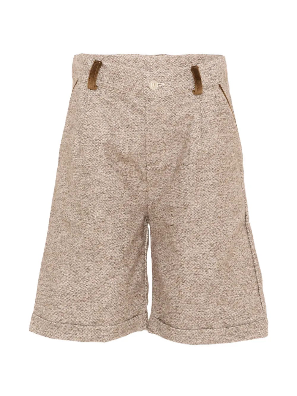 Patachou herringbone-pattern turn-up shorts - Toni neutri