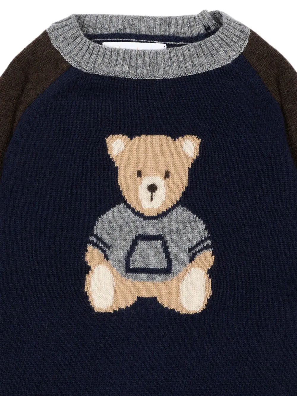 Patachou Trui met raglan mouwen en beer-intarsia Blauw