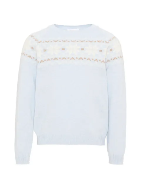 Patachou Fair Isle crew-neck sweater