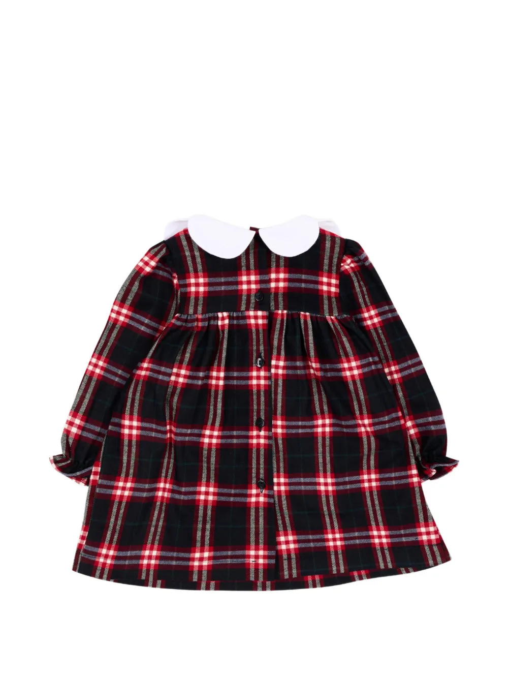 Patachou Jurk met Peter Pan-kraag en tartan-ruit Zwart