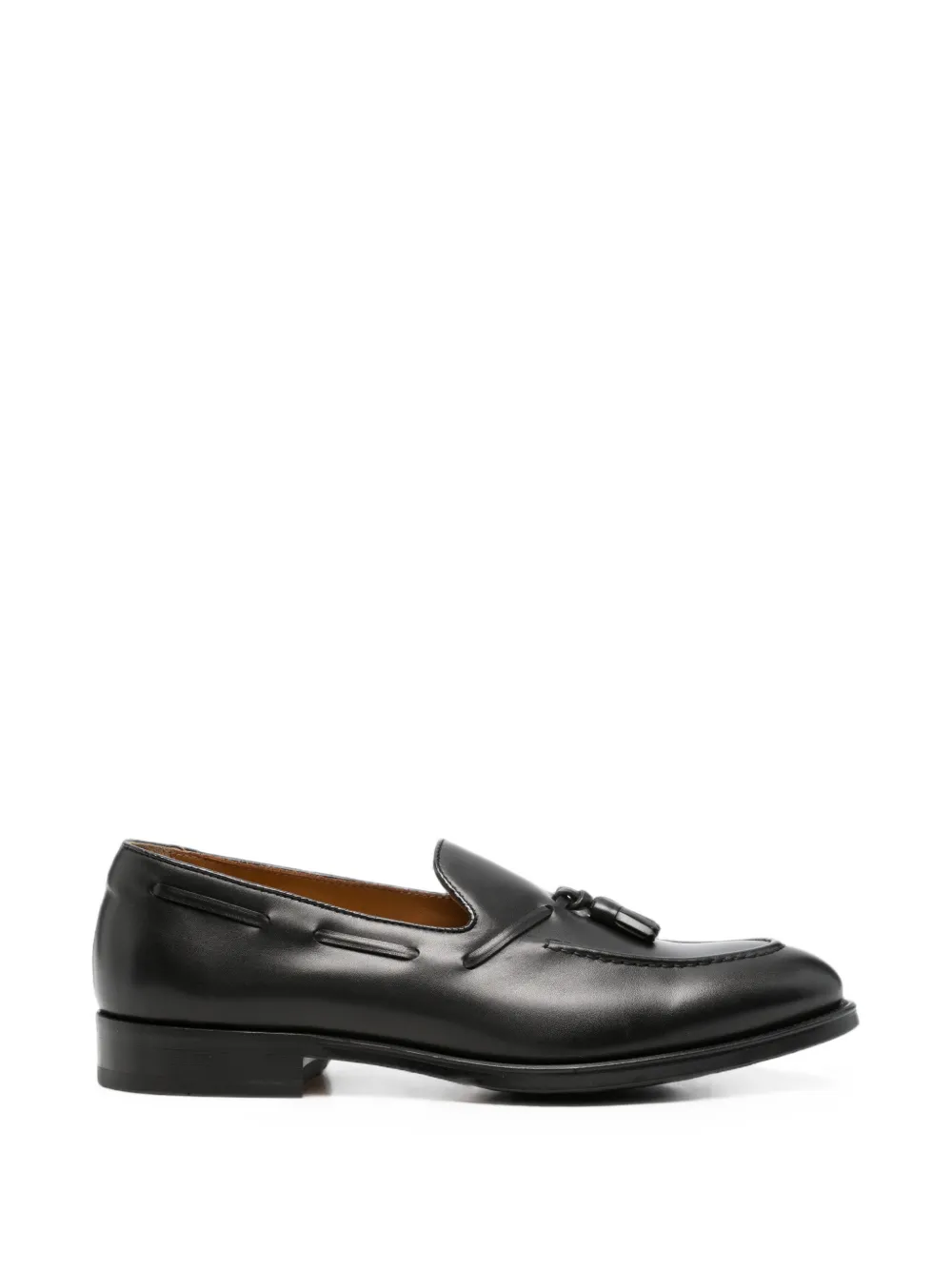 Doucal's tassel leather loafers Zwart