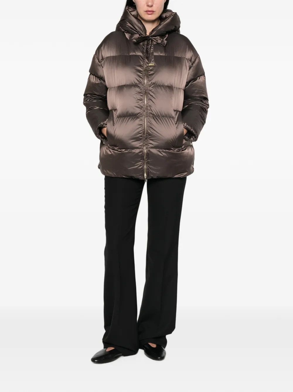 Max Mara Mtnerine gewatteerde jas Bruin