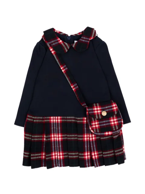 Patachou check-pattern casual dress