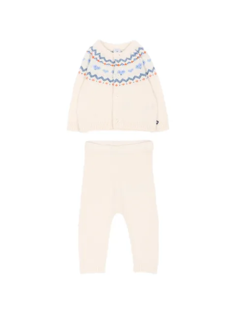 Petit Bateau knit cardigan and trousers set