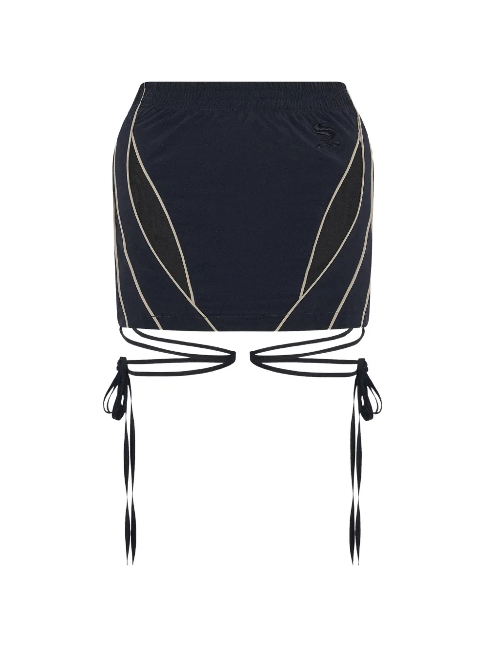 SRVC Studio Slash piping-detail mini skirt - Nero