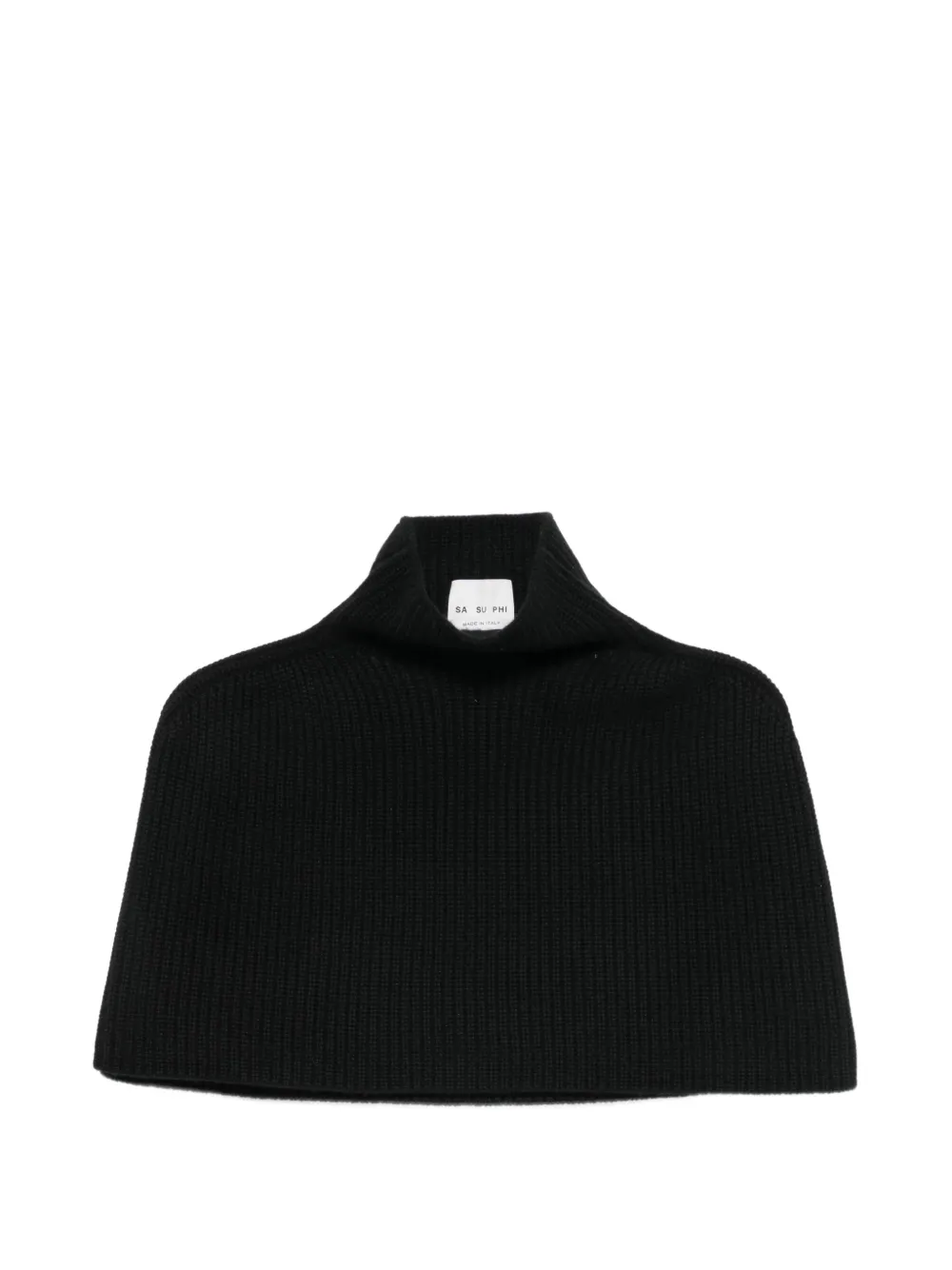 SA SU PHI ribbed-knit cashmere dickey - Nero