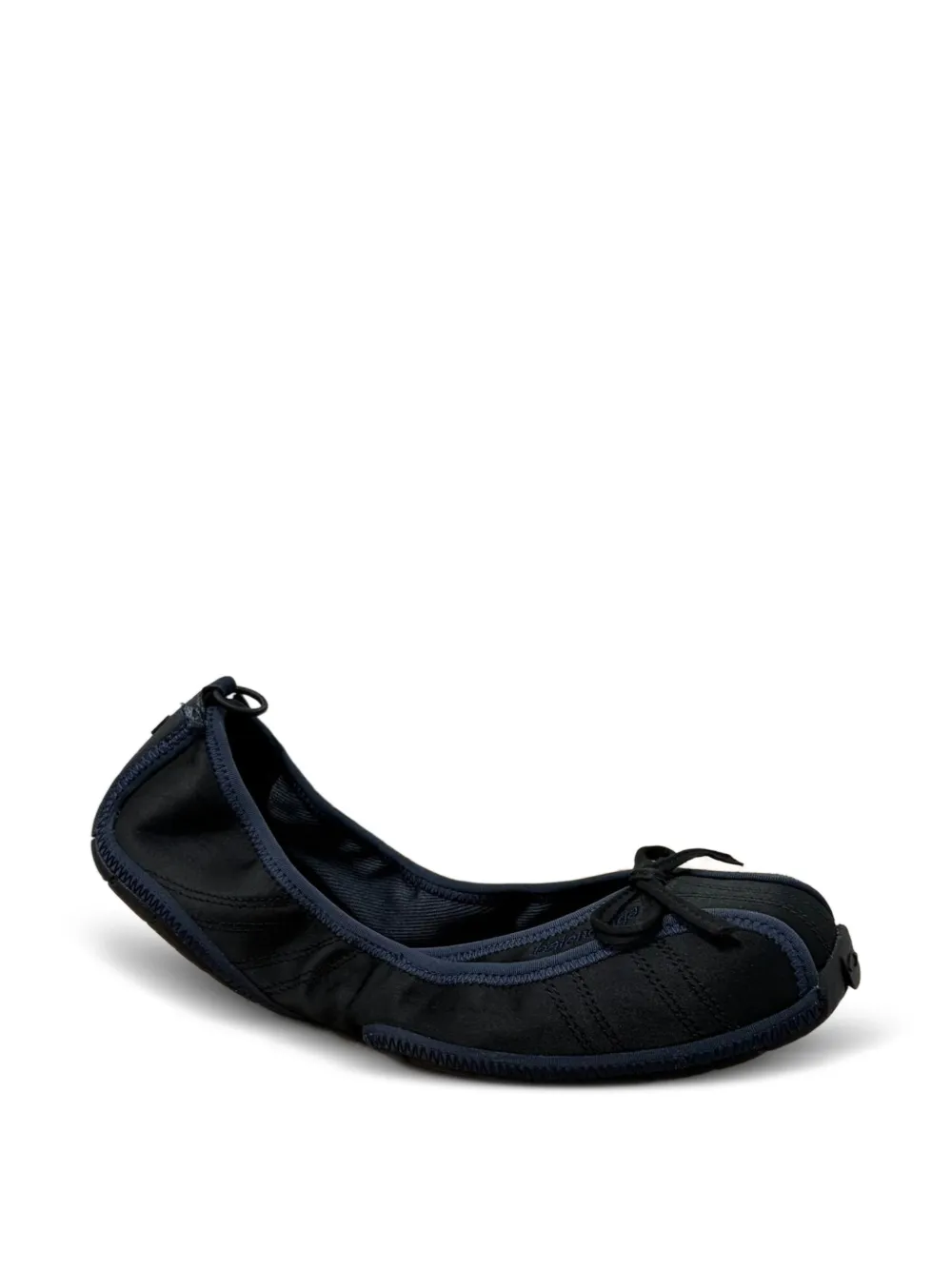Balenciaga bow-detail panelled ballet flats - Nero