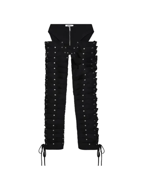 SRVC Studio Ronin studded lace-up trousers