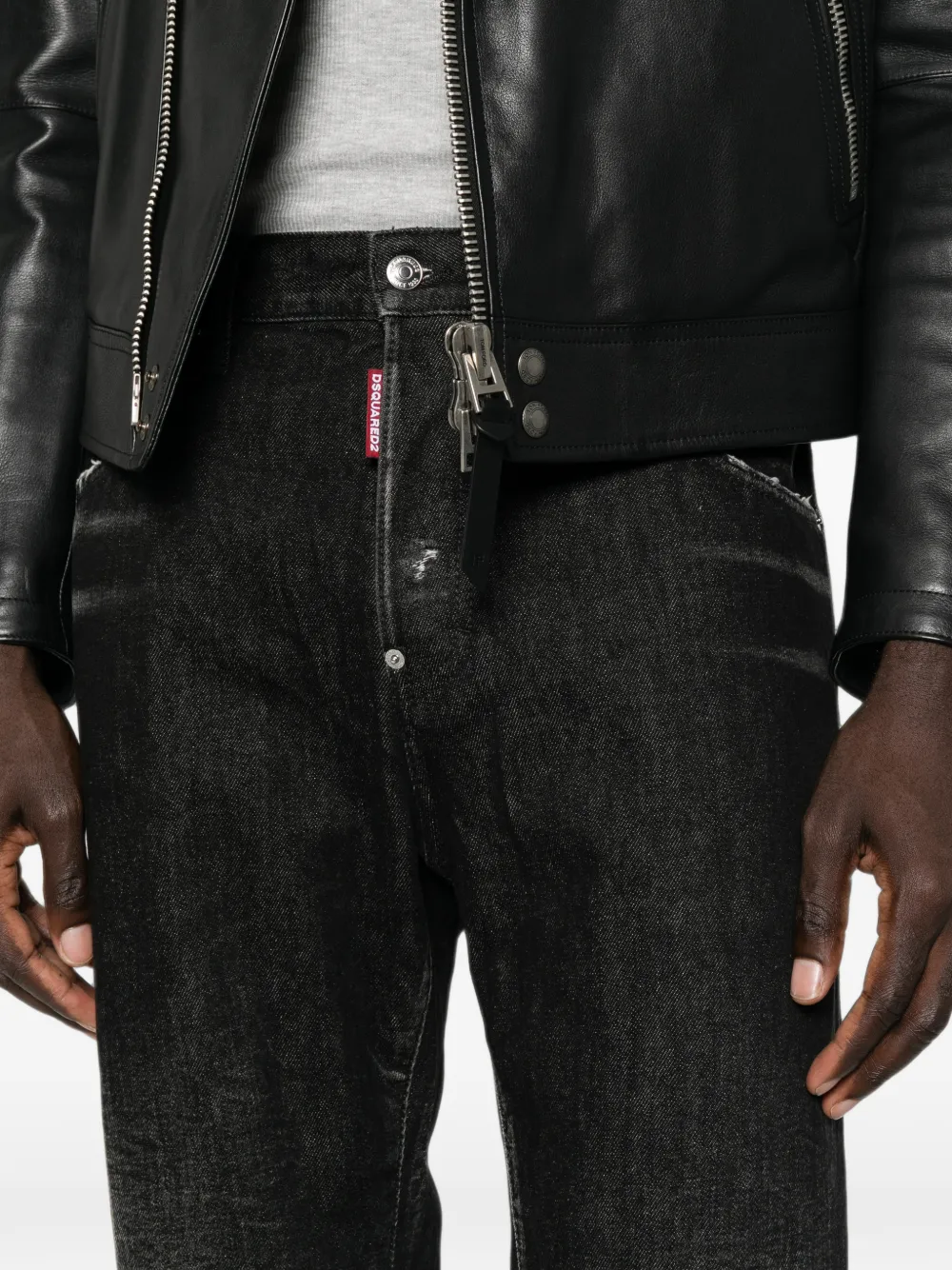 DSQUARED2 Jeans met logopatch Zwart