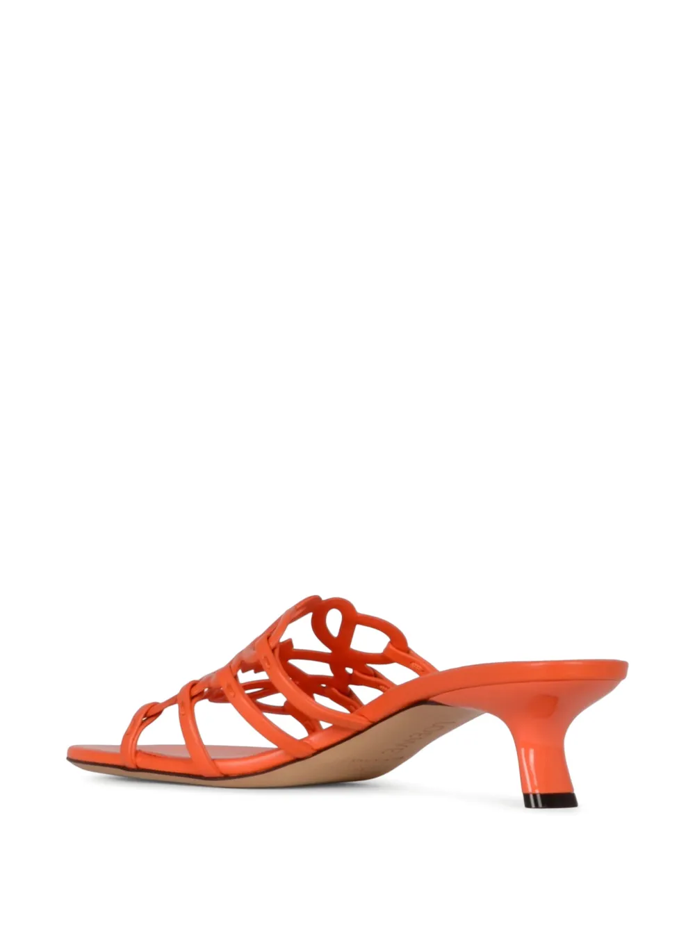 LOEWE Petal Anagram slide in soft calfskin Oranje