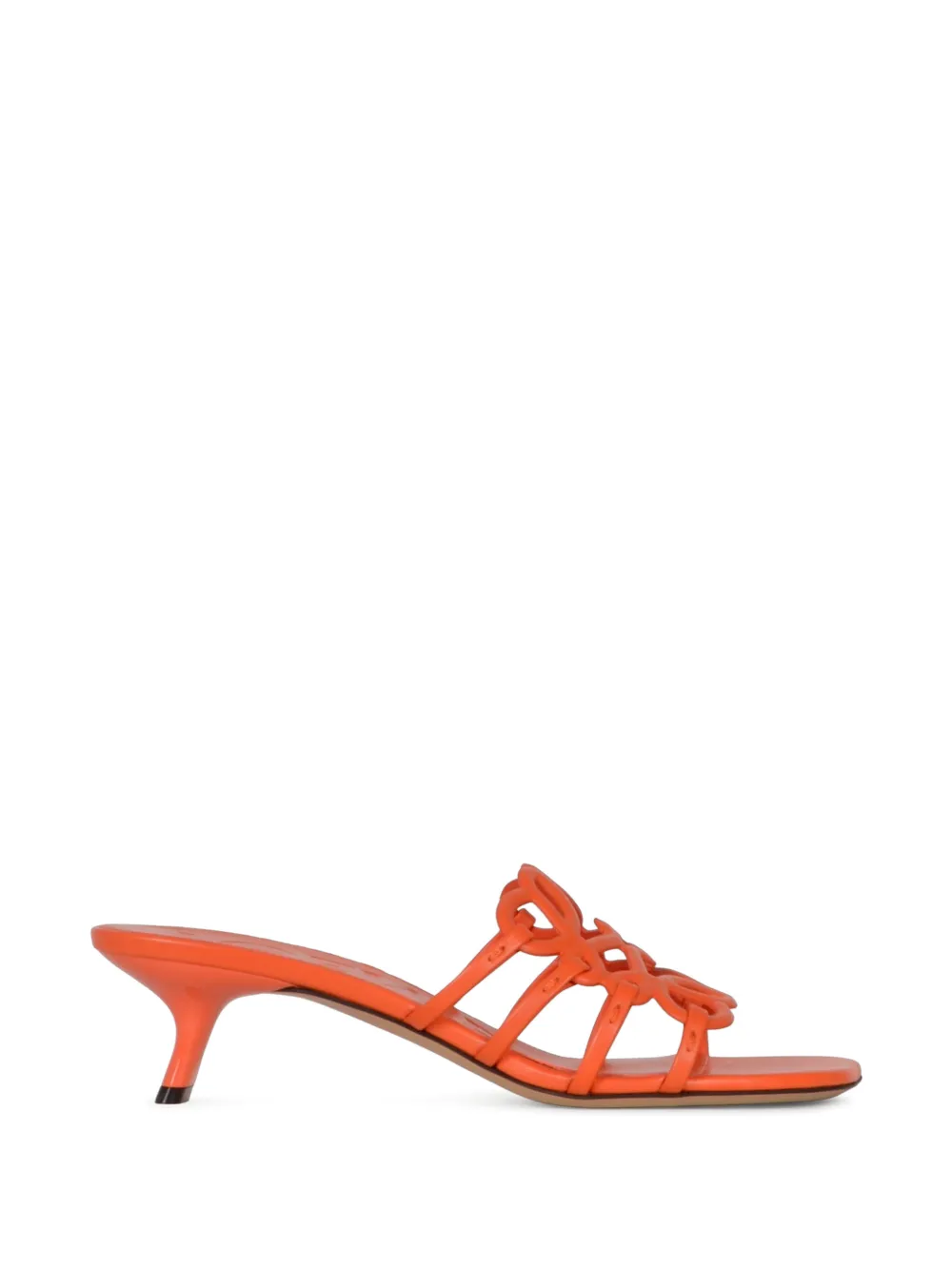 LOEWE Petal Anagram slide in soft calfskin Oranje
