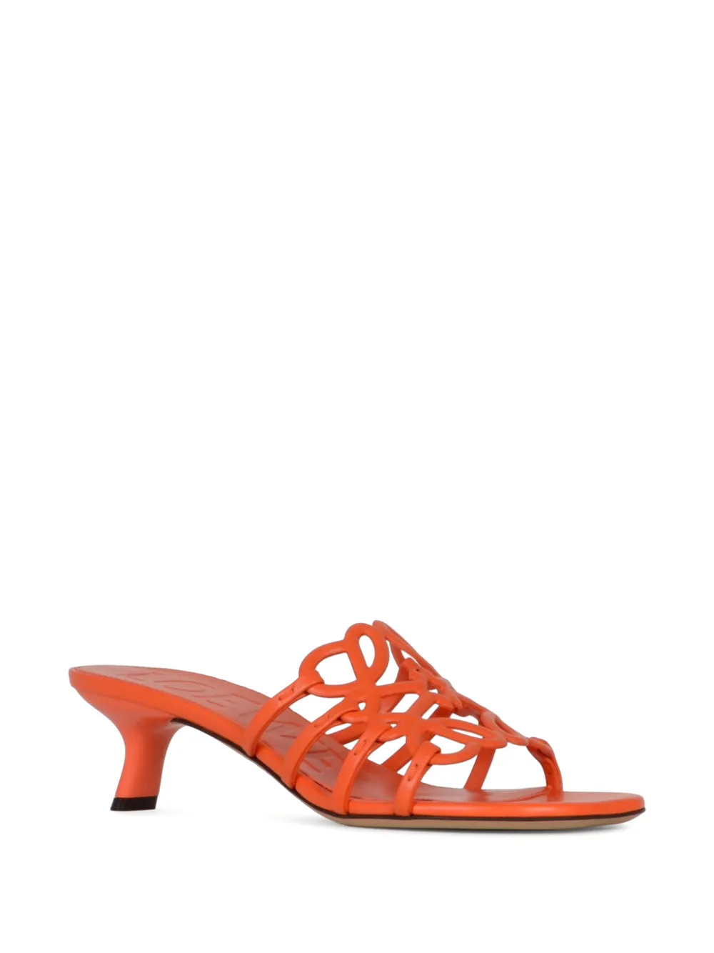 LOEWE Petal Anagram slide in soft calfskin Oranje