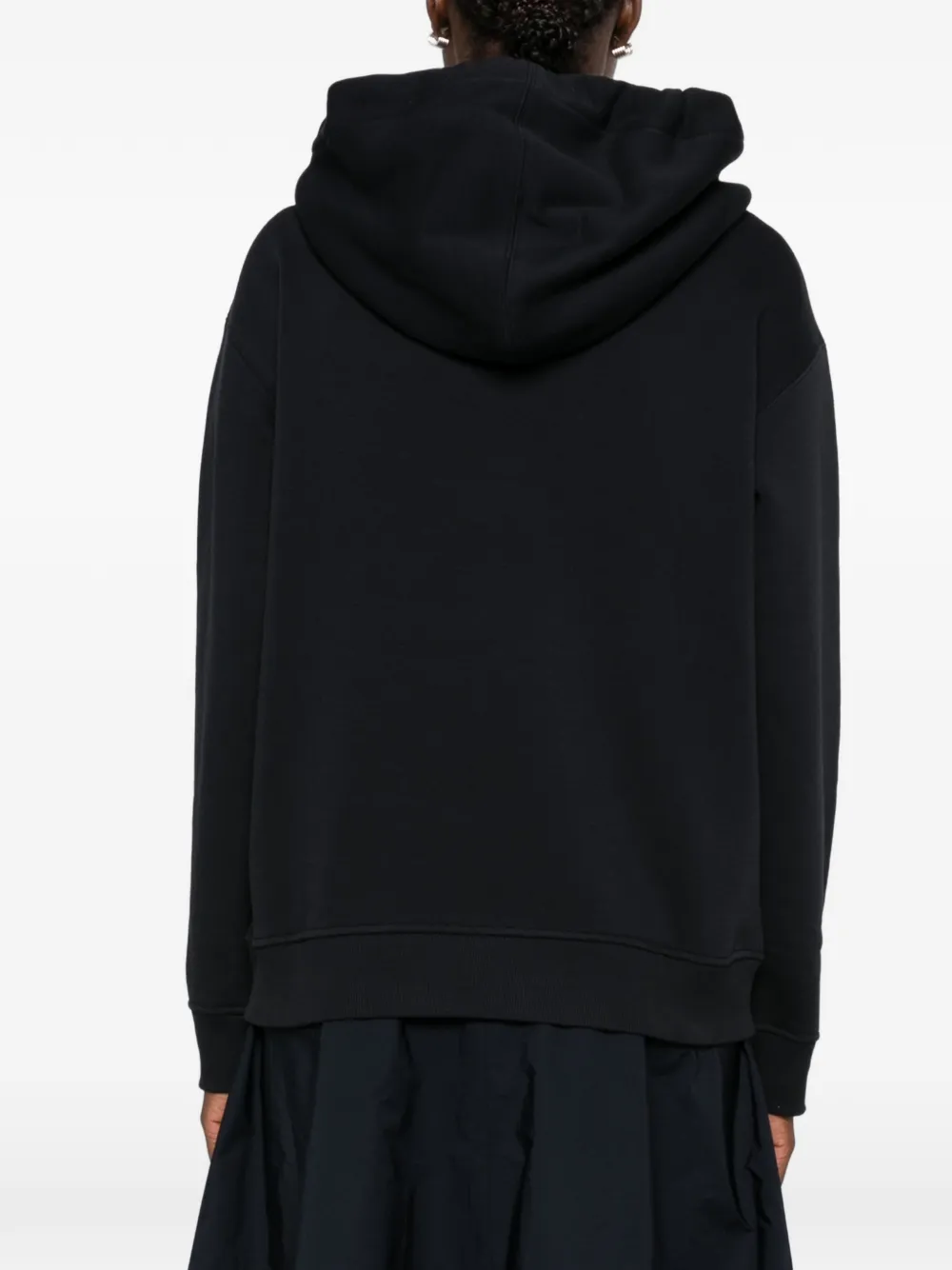 'S Max Mara Aurora hoodie met trekkoord en verfraaid met kristallen Zwart