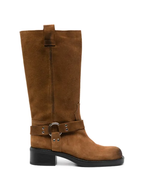 Gisel B harness-detail square-toe boots