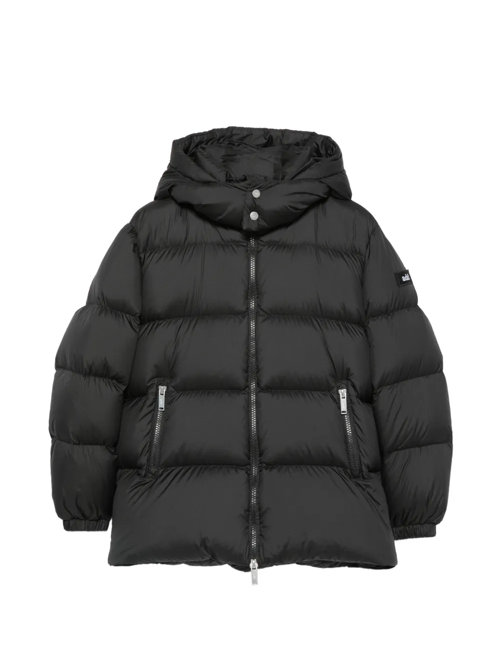 Add Kids quilted hooded coat - Nero