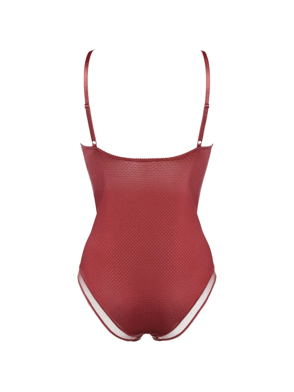 ERES Porte-Bonheur body met kanten vlakken Rood