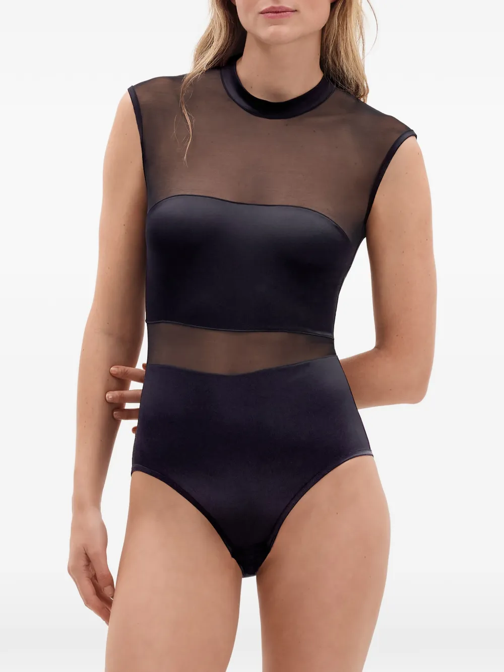 ERES Talentueuse body met mesh vlak Zwart