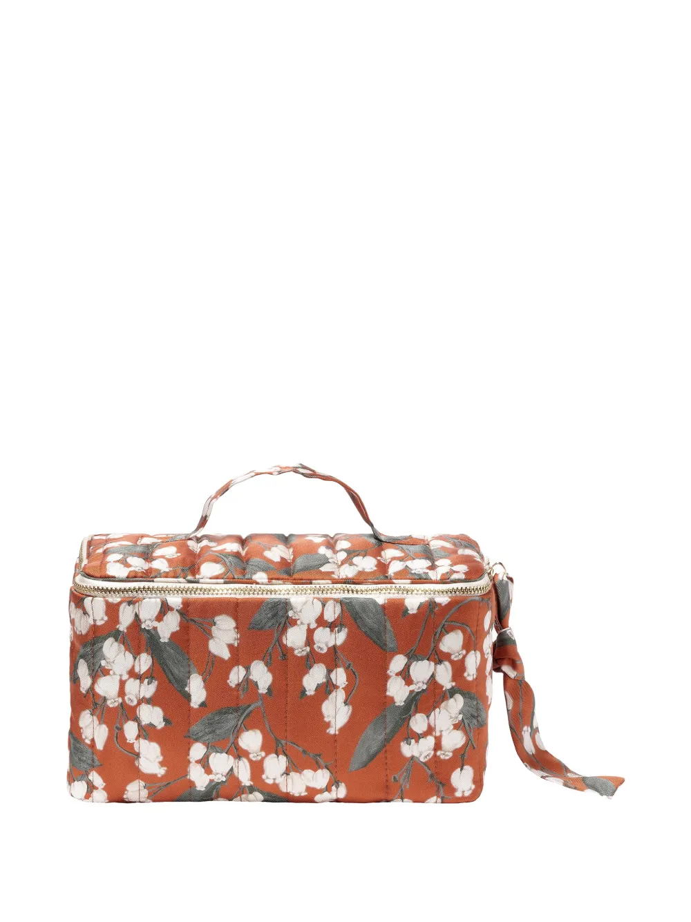 ERES Gesteppte Sonnettes Kosmetiktasche mit Blumenprint - Orange