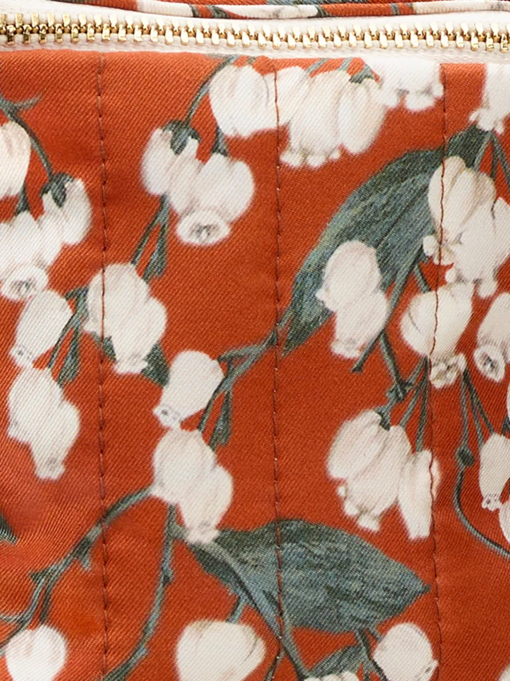 ERES Sonnettes gewatteerde make-up tas met bloemenprint Oranje