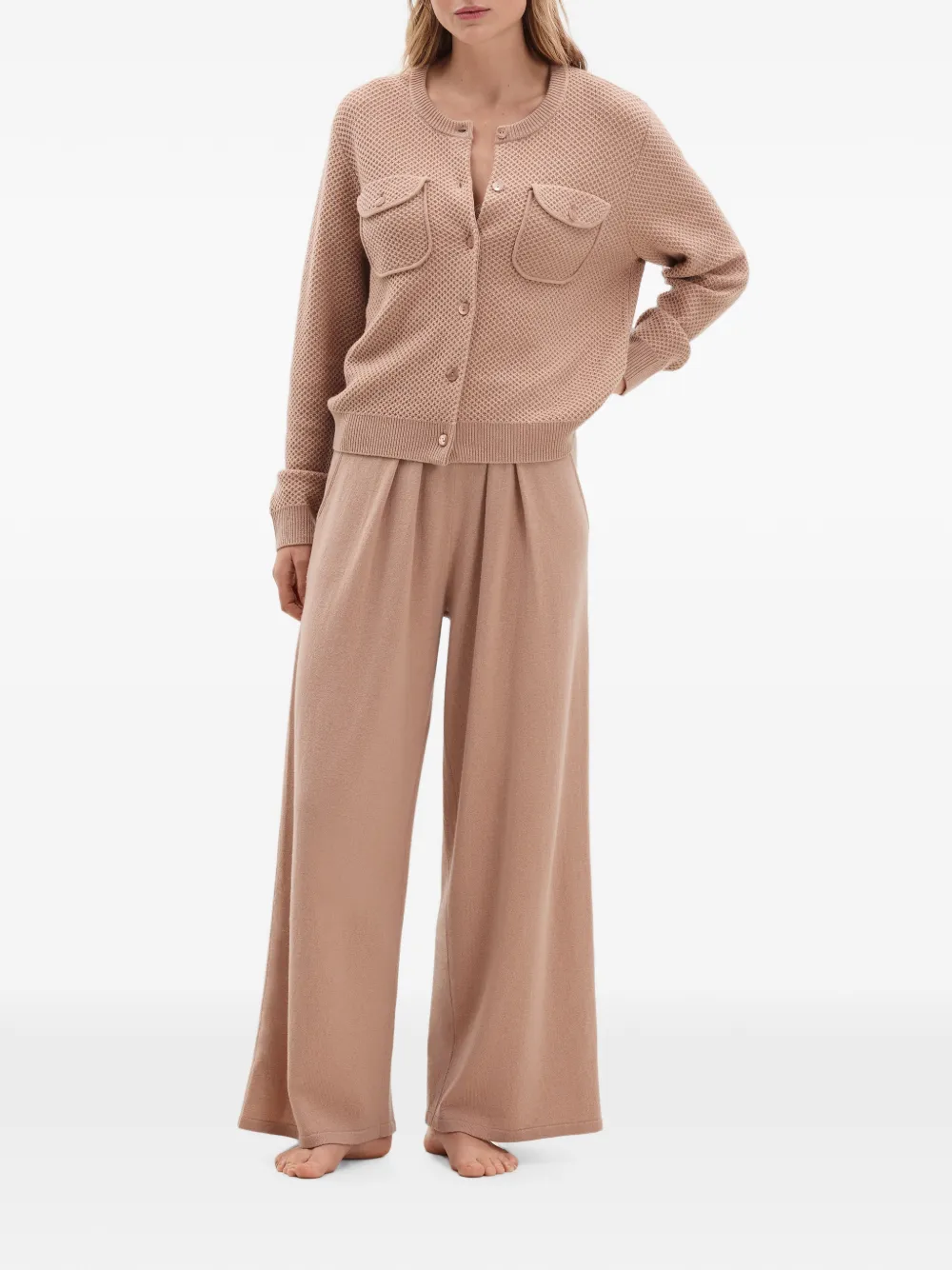 ERES Bonjour Waffle-knit Cardigan in Neutrals, view 2