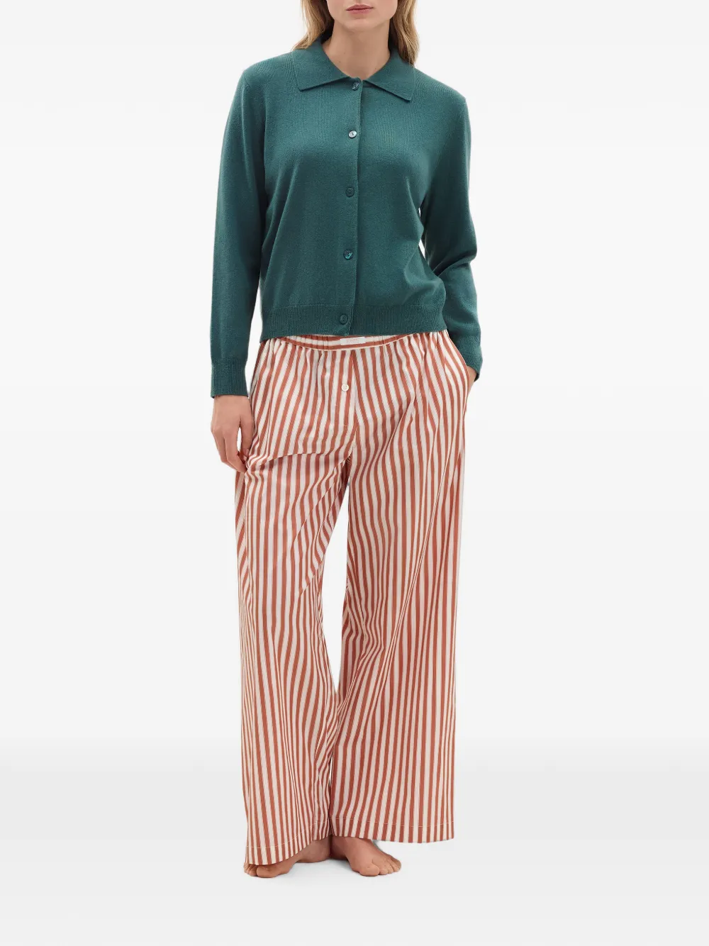 ERES Photocall Collared Cardigan in Green, view 3