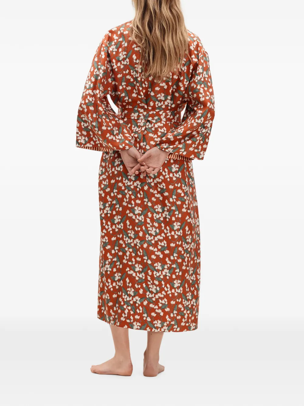 ERES Resonances kimono met bloemen-print Oranje
