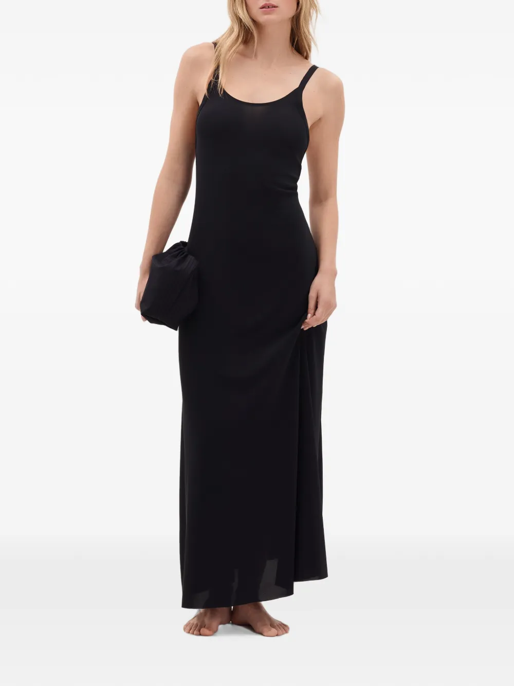 ERES Amber flared maxi-jurk met bandjes Zwart