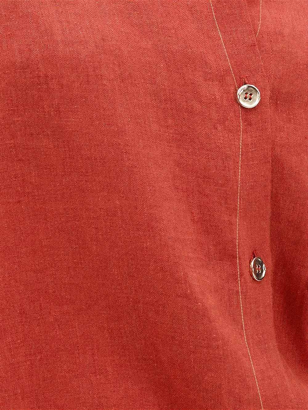 ERES Flashing button-up blouse met borstzak Oranje