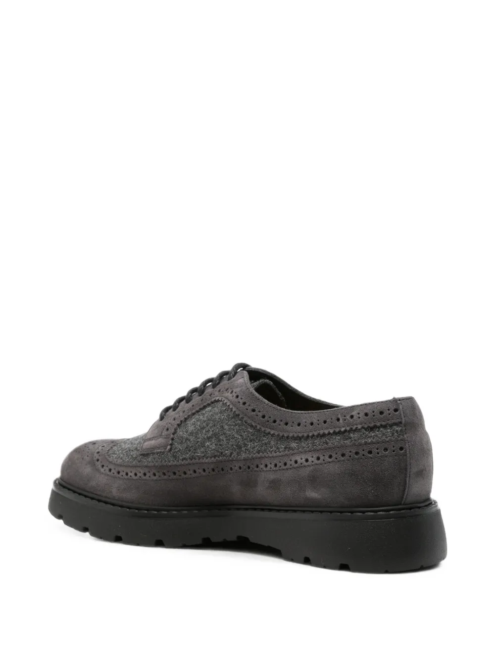 Doucal's brogue-detail panelled Derby shoes Grijs