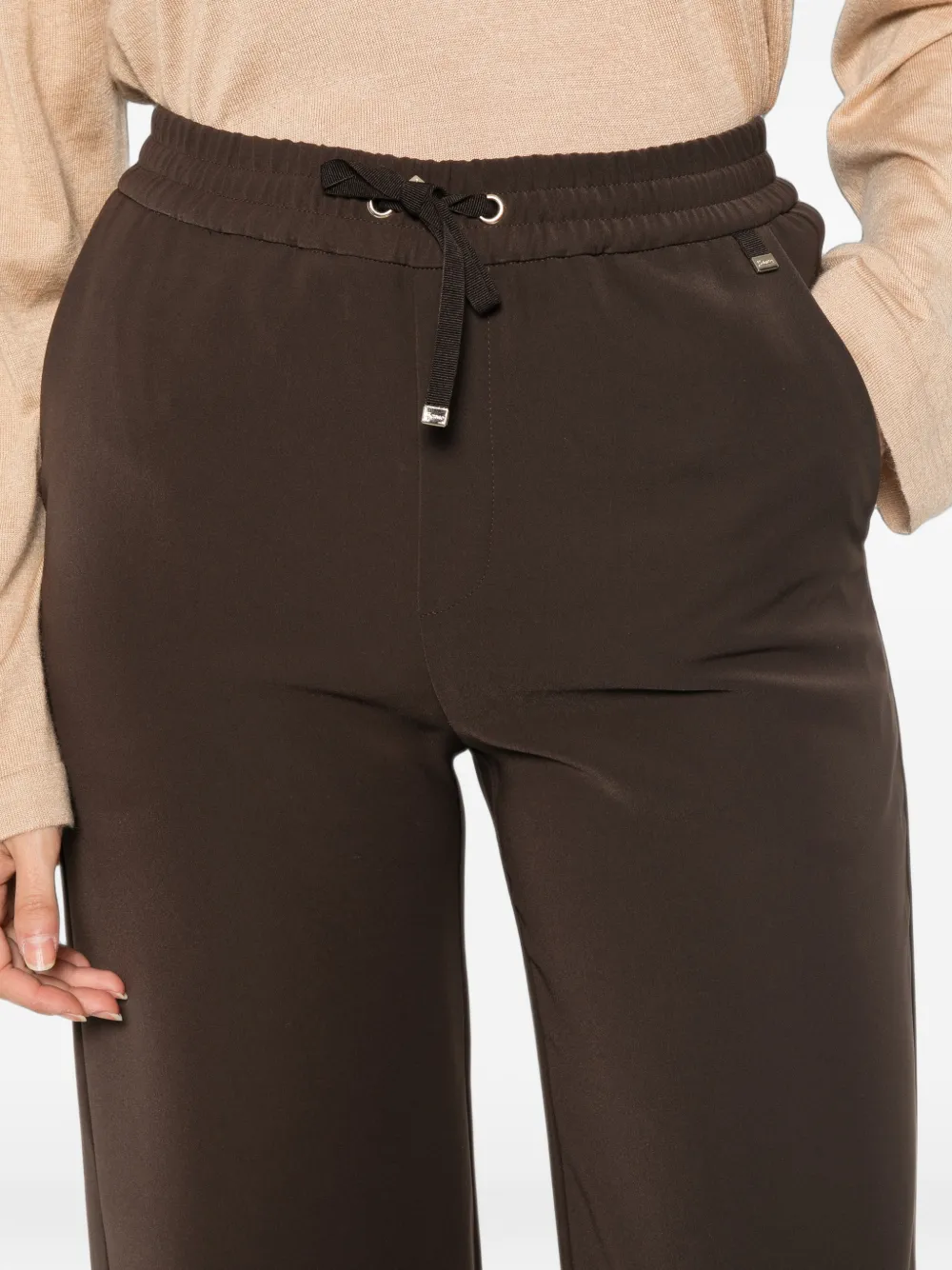 Herno Broek met wijde pijpen Bruin